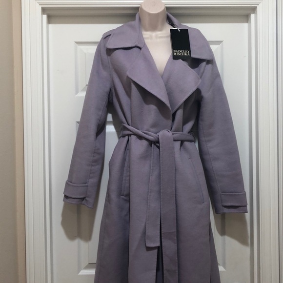 Badgley Mischka Jackets & Blazers - New Badgley Mischka Wool Blend Wrap Coat Size XL